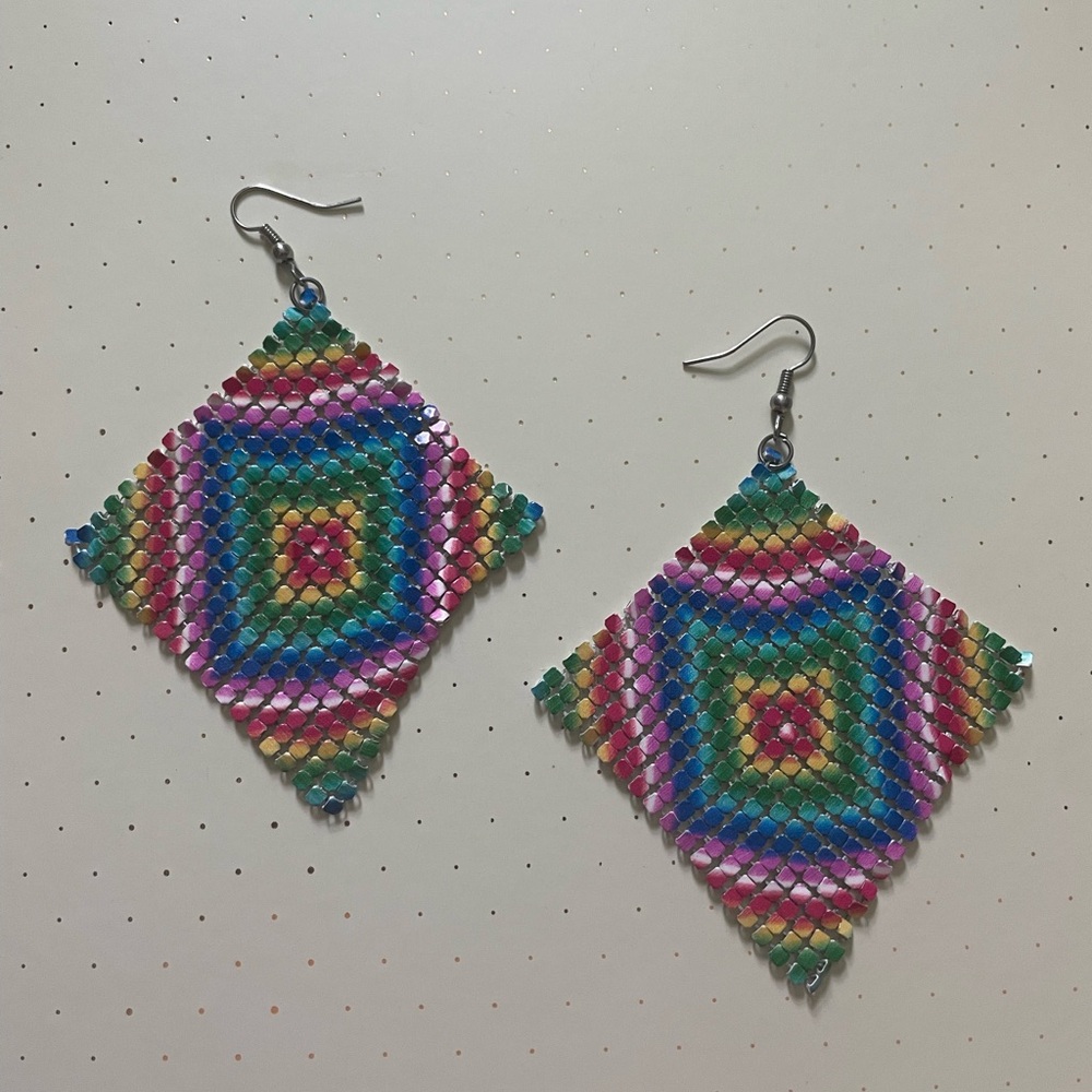 Multicolor Geometric Earrings